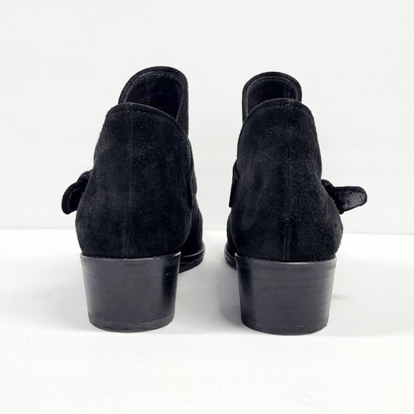 STUART WEITZMAN Dude' suede Bootie black Sz 9 - Picture 6 of 10